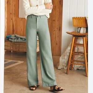 NWT FAHERTY Stretch Terry Slim Wide Leg Pant